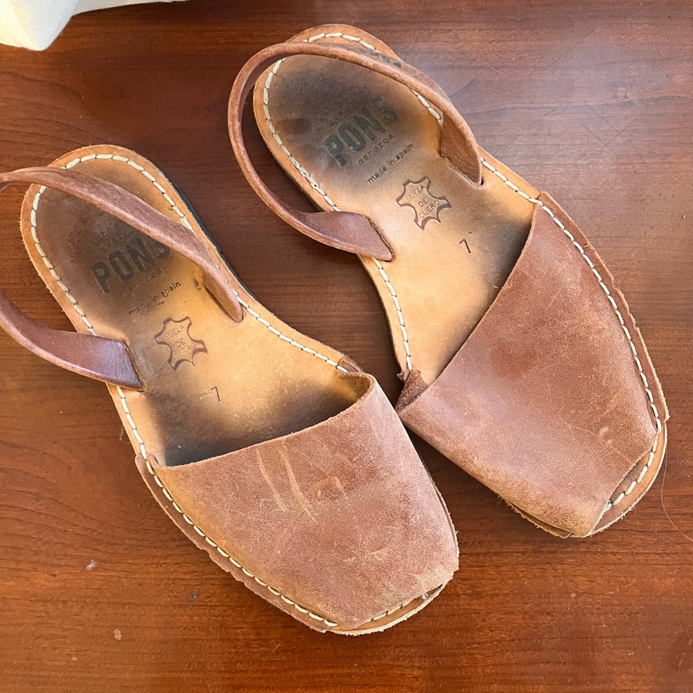 Pons Avarcas Brown Leather Sandals